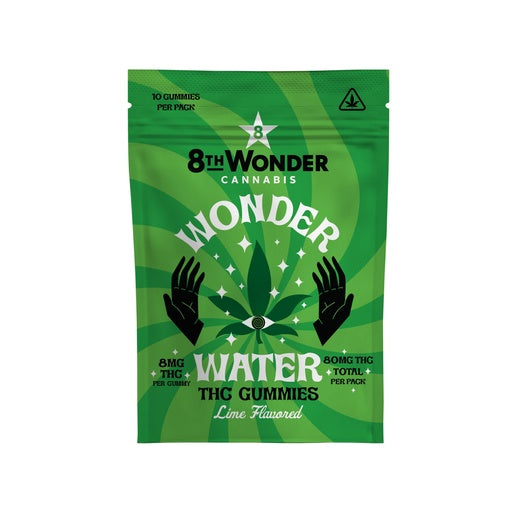 Wonder Water Lime Gummies - 8mg THC 10ct bag